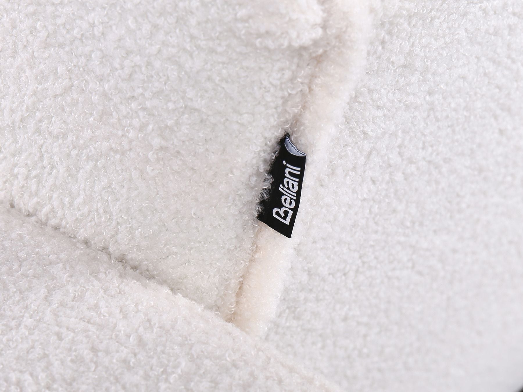 Sofa Bed ALNES Boucle White 3 Seater