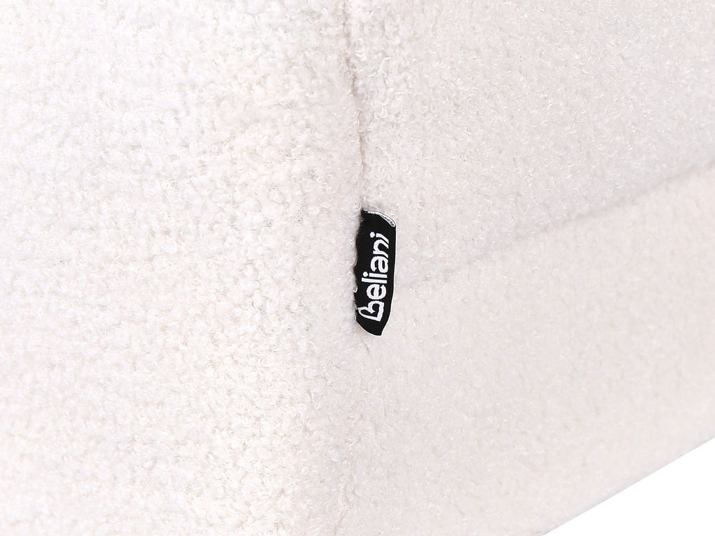 Modular Corner Sofa Bed ALNES Boucle White 4 Seater