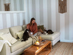 Corner Sofa OSLO Fabric Light Beige 4 Seater Right Hand