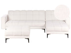 Modular Corner Sofa Bed ALNES Boucle White 4 Seater Left Hand