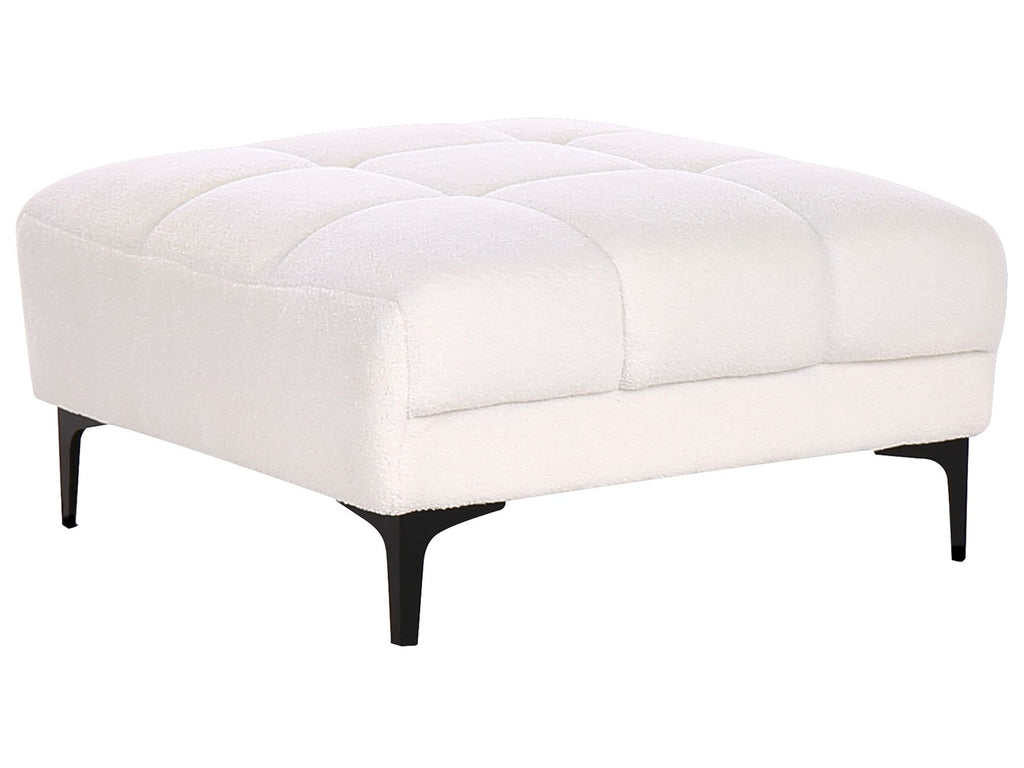 Modular Corner Sofa Bed ALNES Boucle White 4 Seater Left Hand