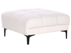 Modular Corner Sofa Bed ALNES Boucle White 4 Seater Left Hand
