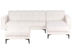 Modular Corner Sofa Bed ALNES Boucle White 4 Seater Left Hand