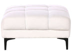 Modular Corner Sofa Bed ALNES Boucle White 4 Seater Left Hand