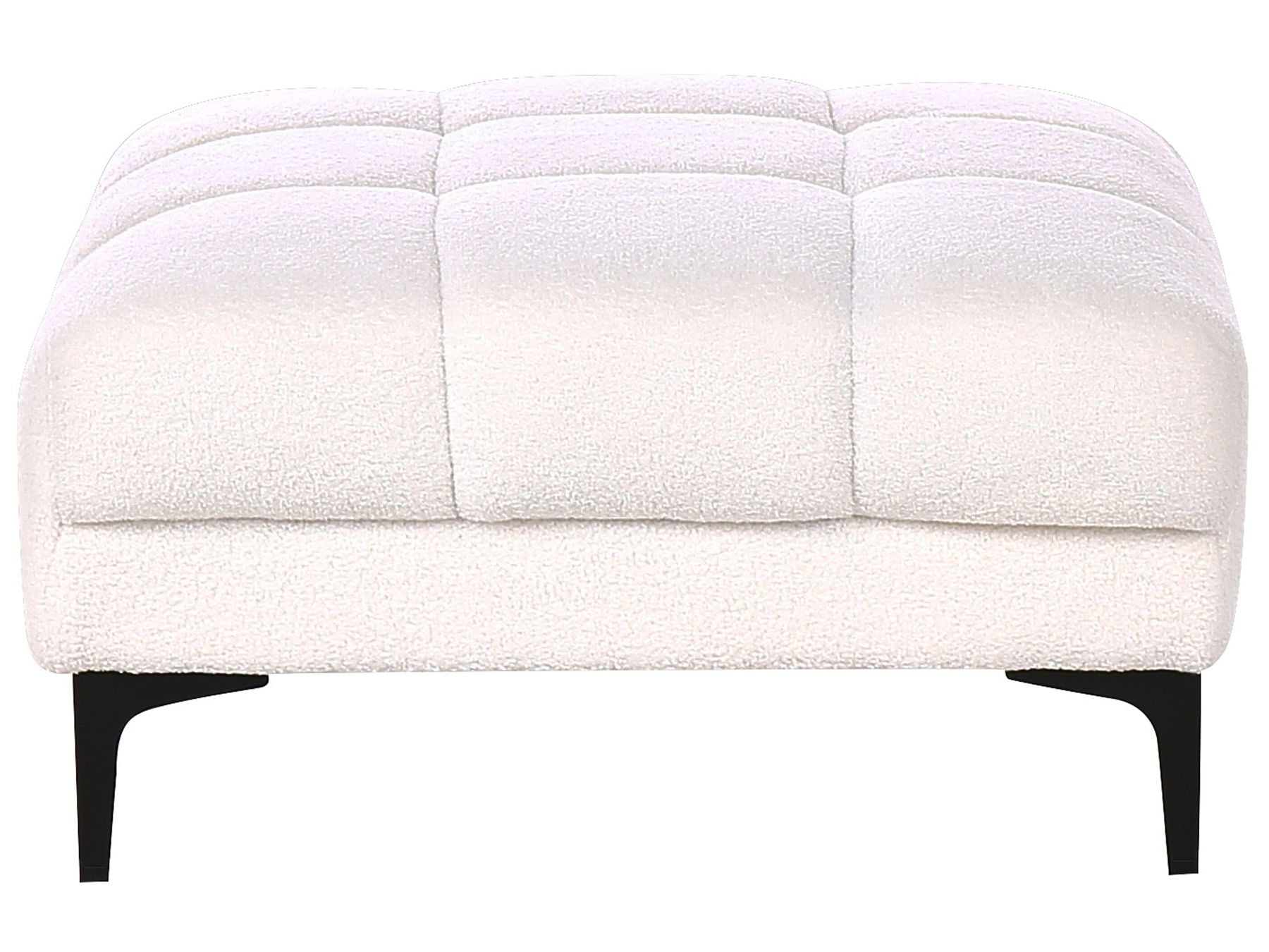 Modular Corner Sofa Bed ALNES Boucle White 4 Seater Left Hand