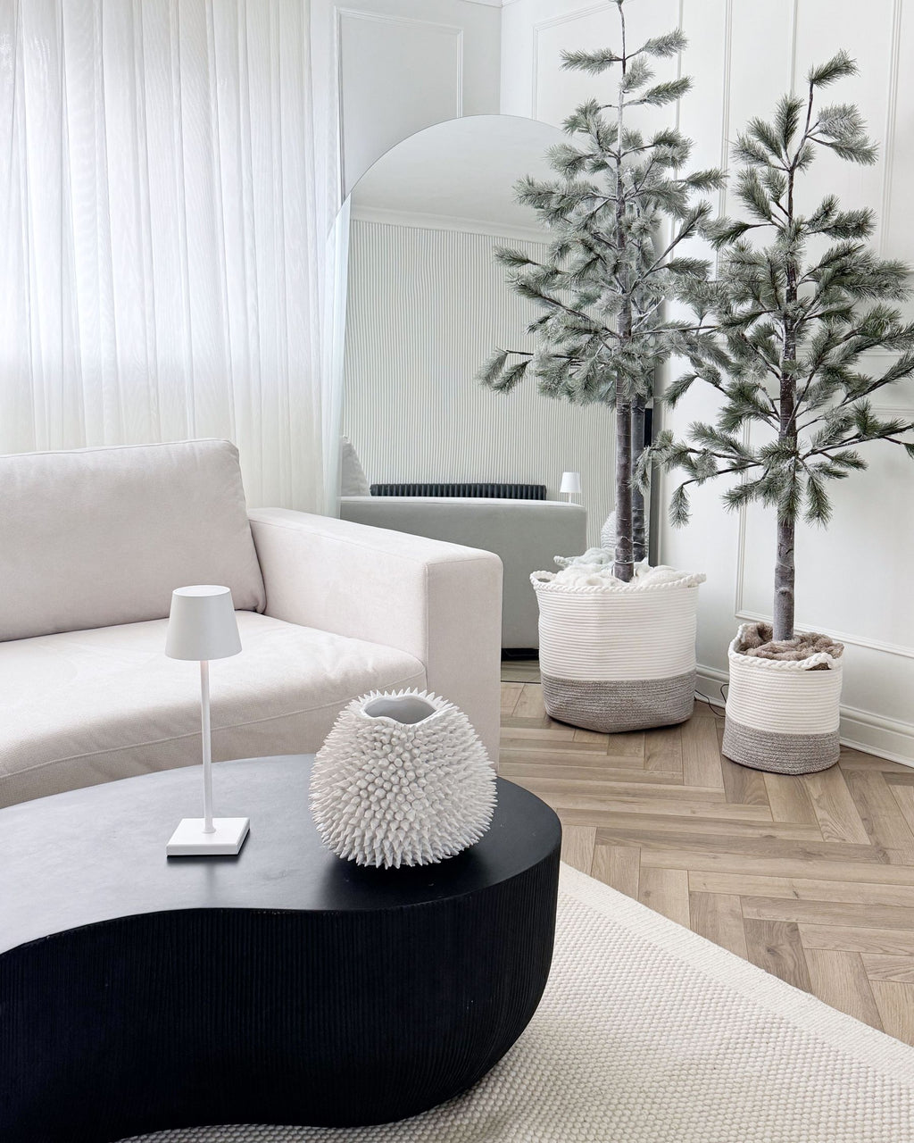 Corner Sofa LOFOTEN Fabric Off-White 4 Seater Right Hand