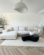Corner Sofa LOFOTEN Fabric Off-White 4 Seater Right Hand