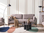 3 Seater Fabric Sofa Taupe SKAVEN