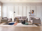 3 Seater Fabric Sofa Taupe SKAVEN