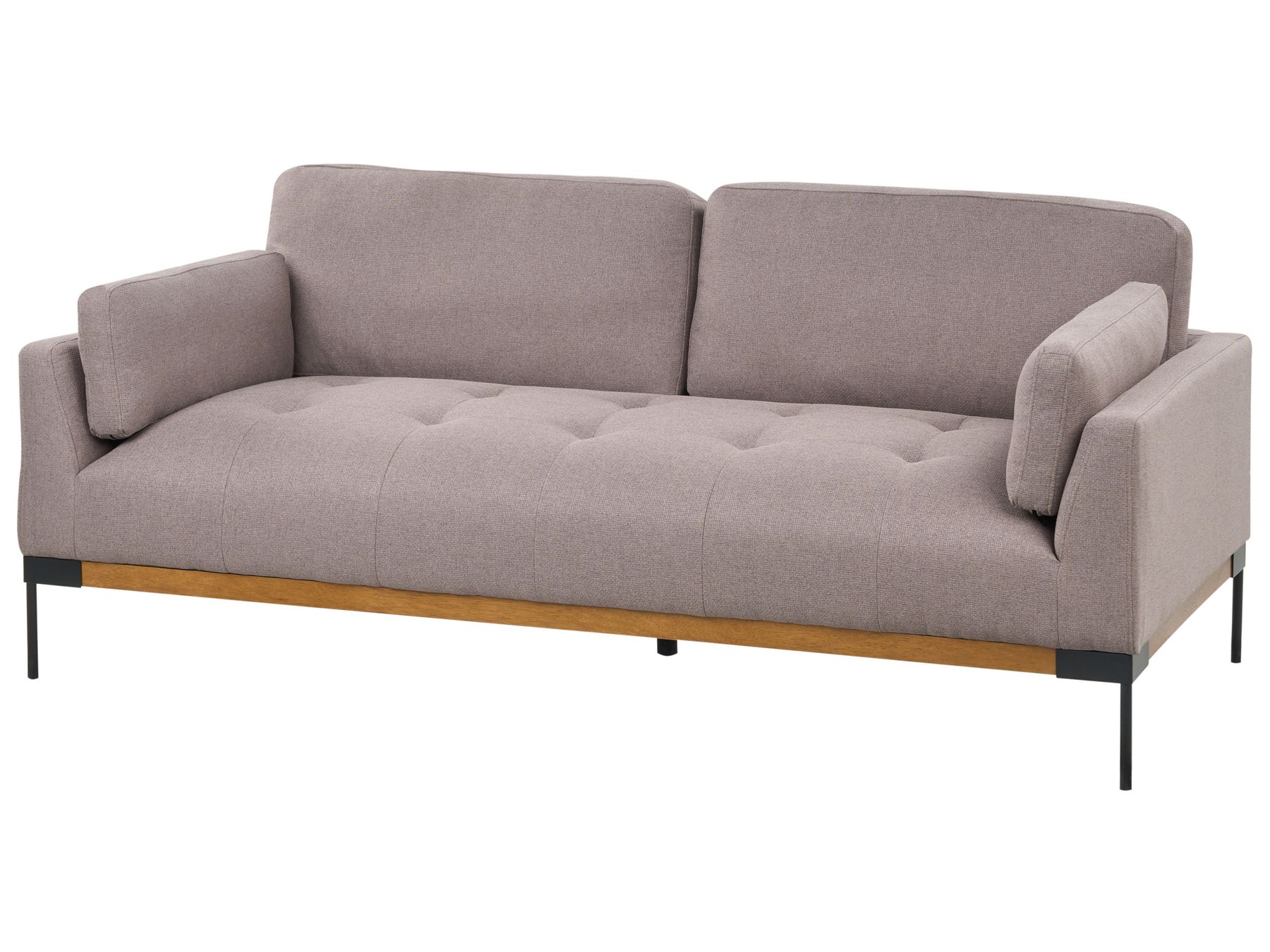 3 Seater Fabric Sofa Taupe SKAVEN