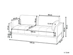 3 Seater Fabric Sofa Light Beige SKAVEN