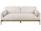3 Seater Fabric Sofa Light Beige SKAVEN