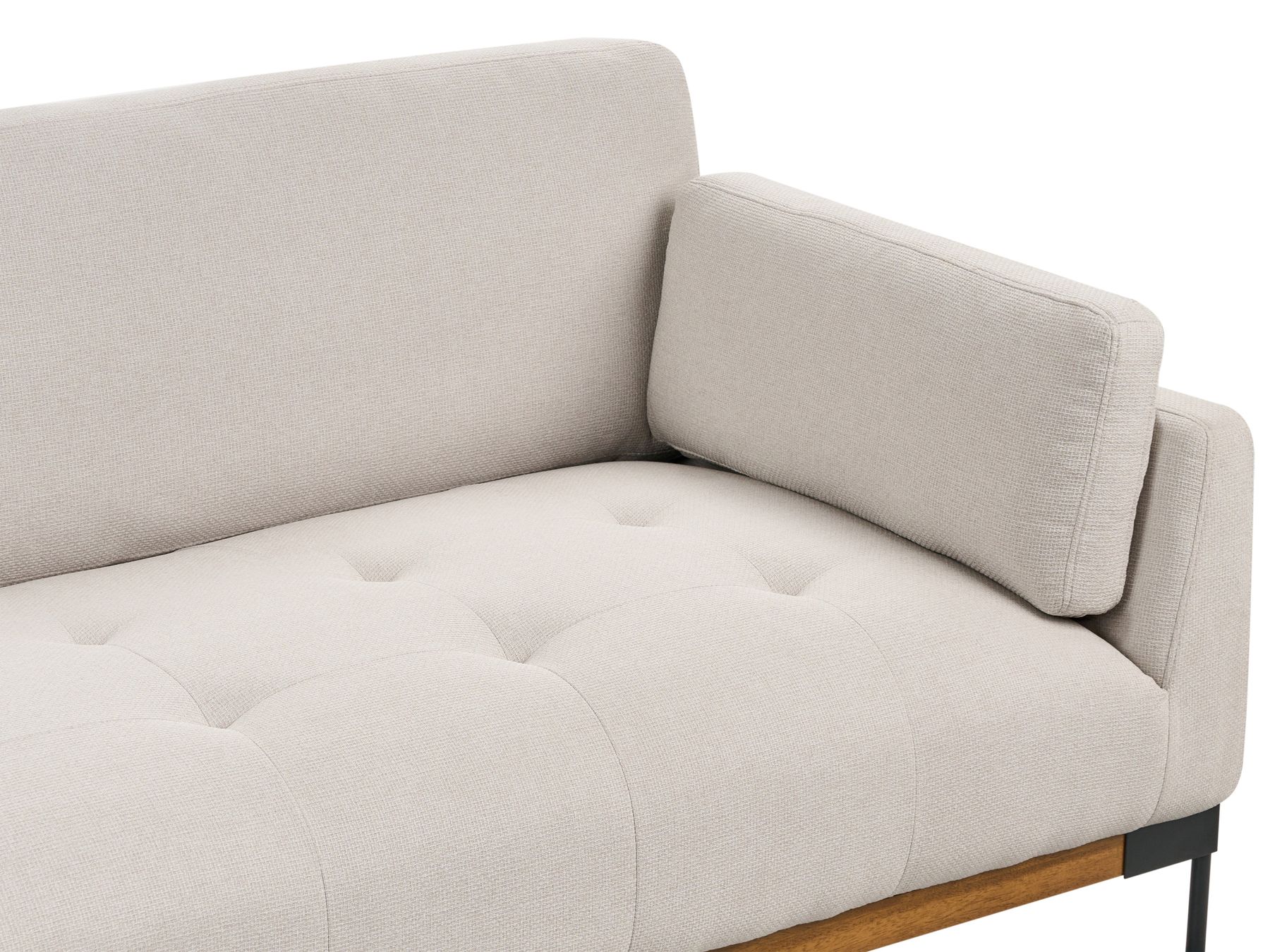 3 Seater Fabric Sofa Light Beige SKAVEN