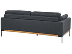 3 Seater Fabric Sofa Black SKAVEN