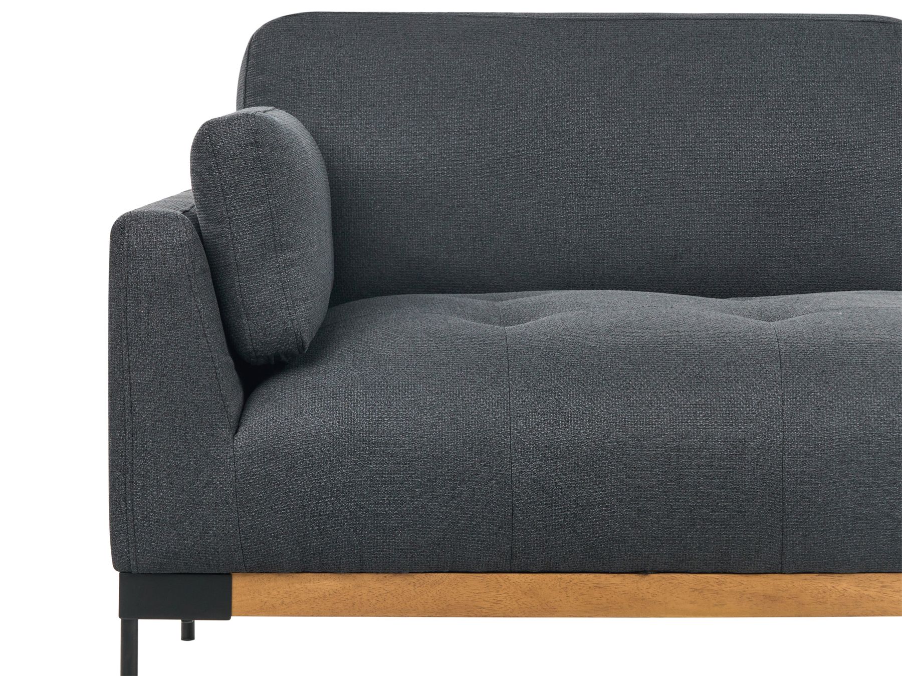 3 Seater Fabric Sofa Black SKAVEN