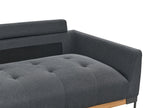 3 Seater Fabric Sofa Black SKAVEN