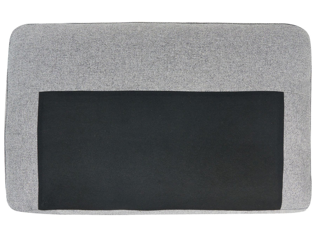 Corner Sofa Bed HRISEY Faux Linen Grey with Storage 3 Seater Right Hand