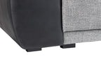 4 Seater Fabric Sofa Grey and Black TORPO