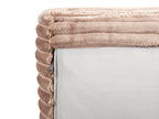 Corner Sofa LOFOTEN Corduroy Light Brown 4 Seater Left Hand