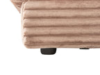 Corner Sofa LOFOTEN Corduroy Light Brown 4 Seater Left Hand