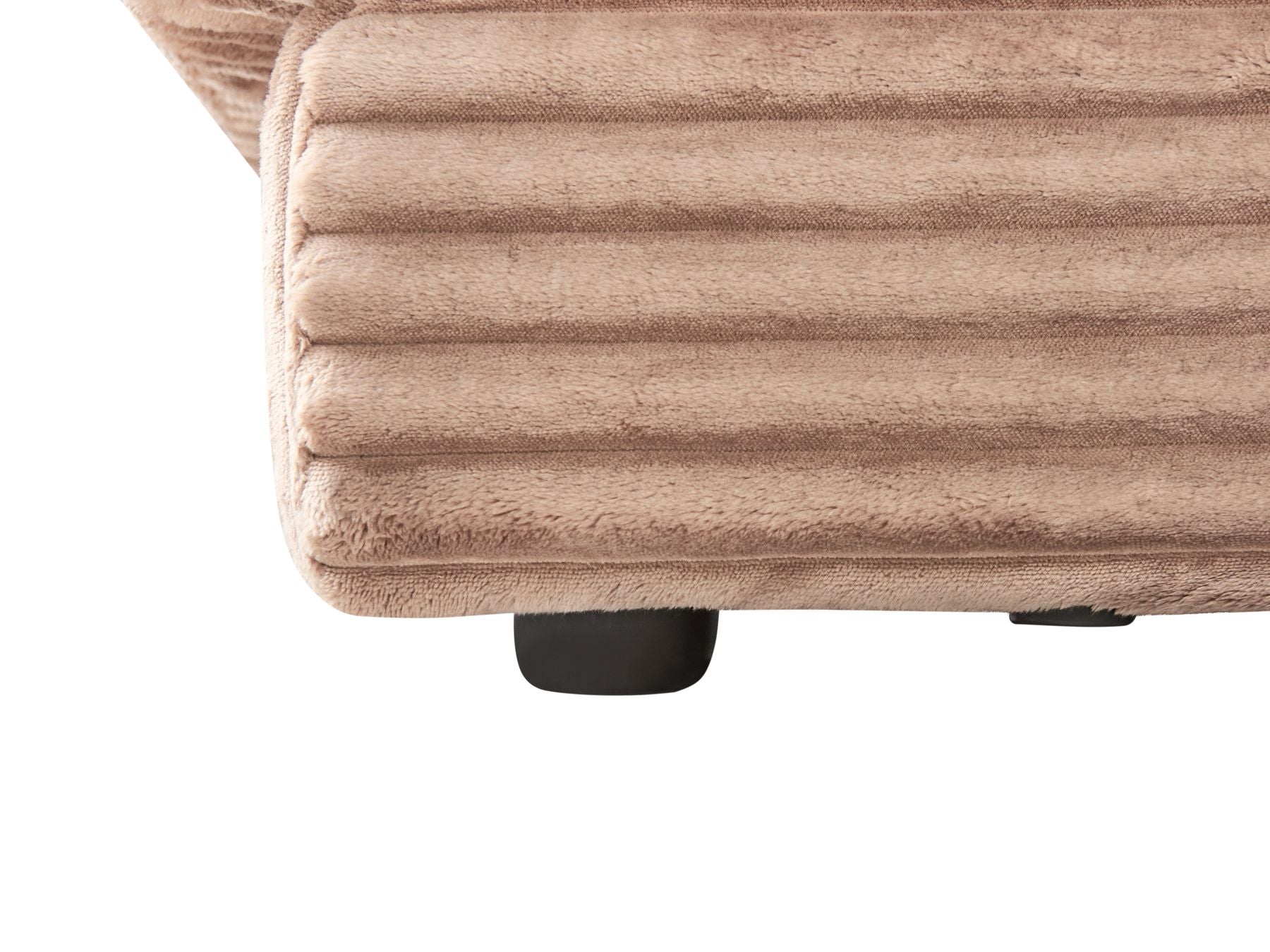 Corner Sofa LOFOTEN Corduroy Light Brown 4 Seater Left Hand