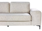 Right Hand Velvet Corner Sofa Light Beige KIRUNA