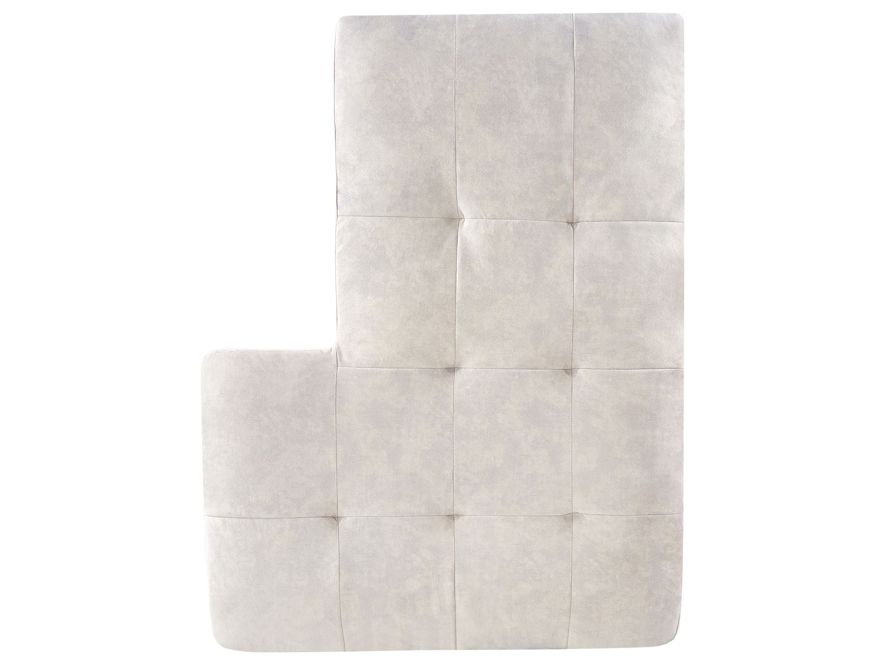 Left Hand Velvet Corner Sofa Light Beige KIRUNA