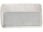 Left Hand Velvet Corner Sofa Light Beige KIRUNA