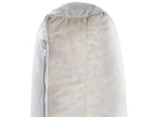 Left Hand Velvet Corner Sofa Light Beige KIRUNA