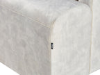 Left Hand Velvet Corner Sofa Light Beige KIRUNA
