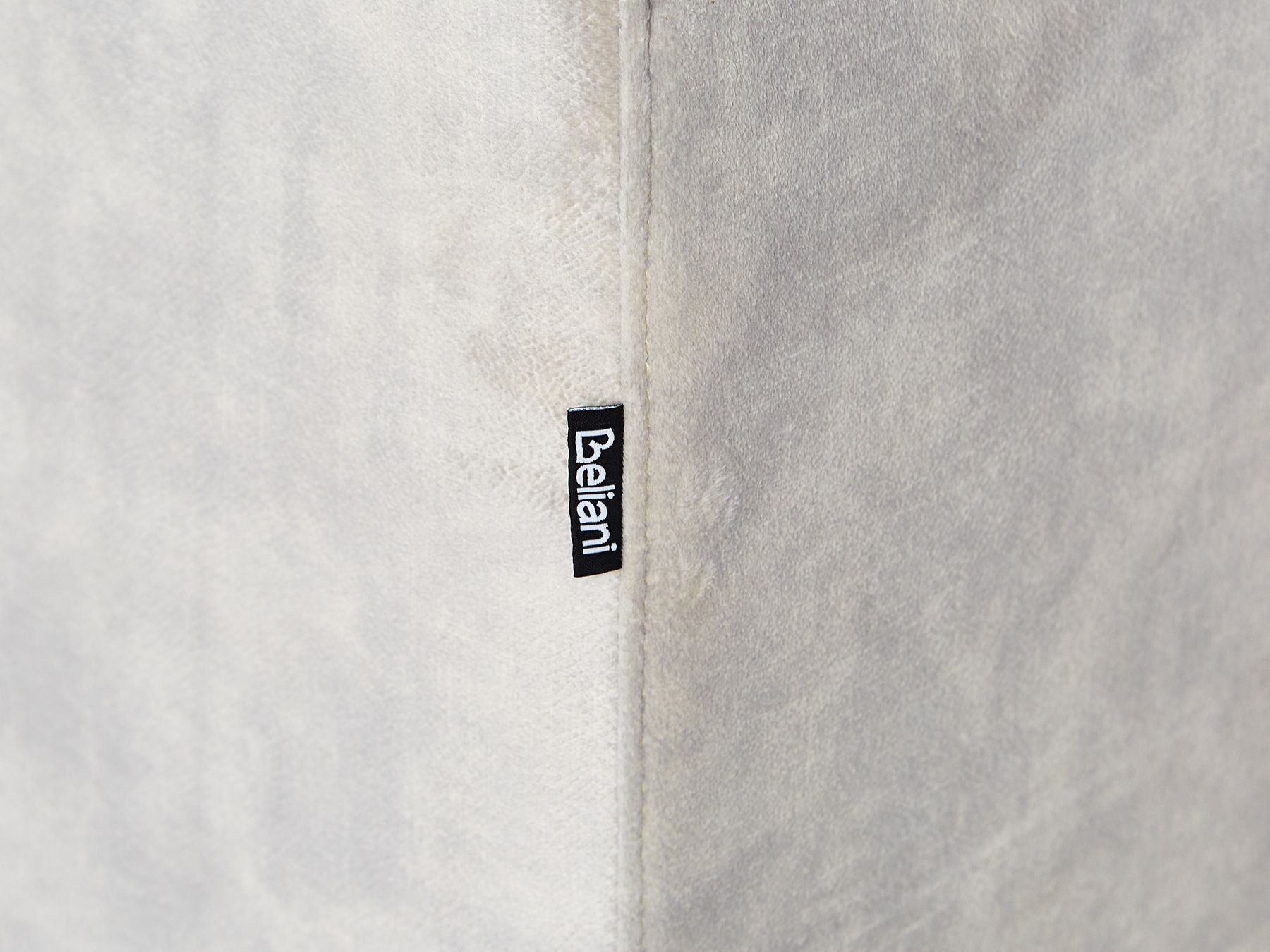 Left Hand Velvet Corner Sofa Light Beige KIRUNA