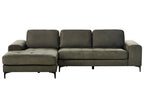 Corner Sofa KIRUNA Fabric Dark Green 4 Seater Right Hand