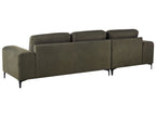 Corner Sofa KIRUNA Fabric Dark Green 4 Seater Right Hand