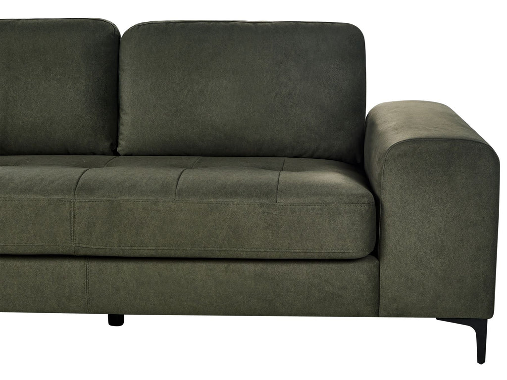 Corner Sofa KIRUNA Fabric Dark Green 4 Seater Right Hand