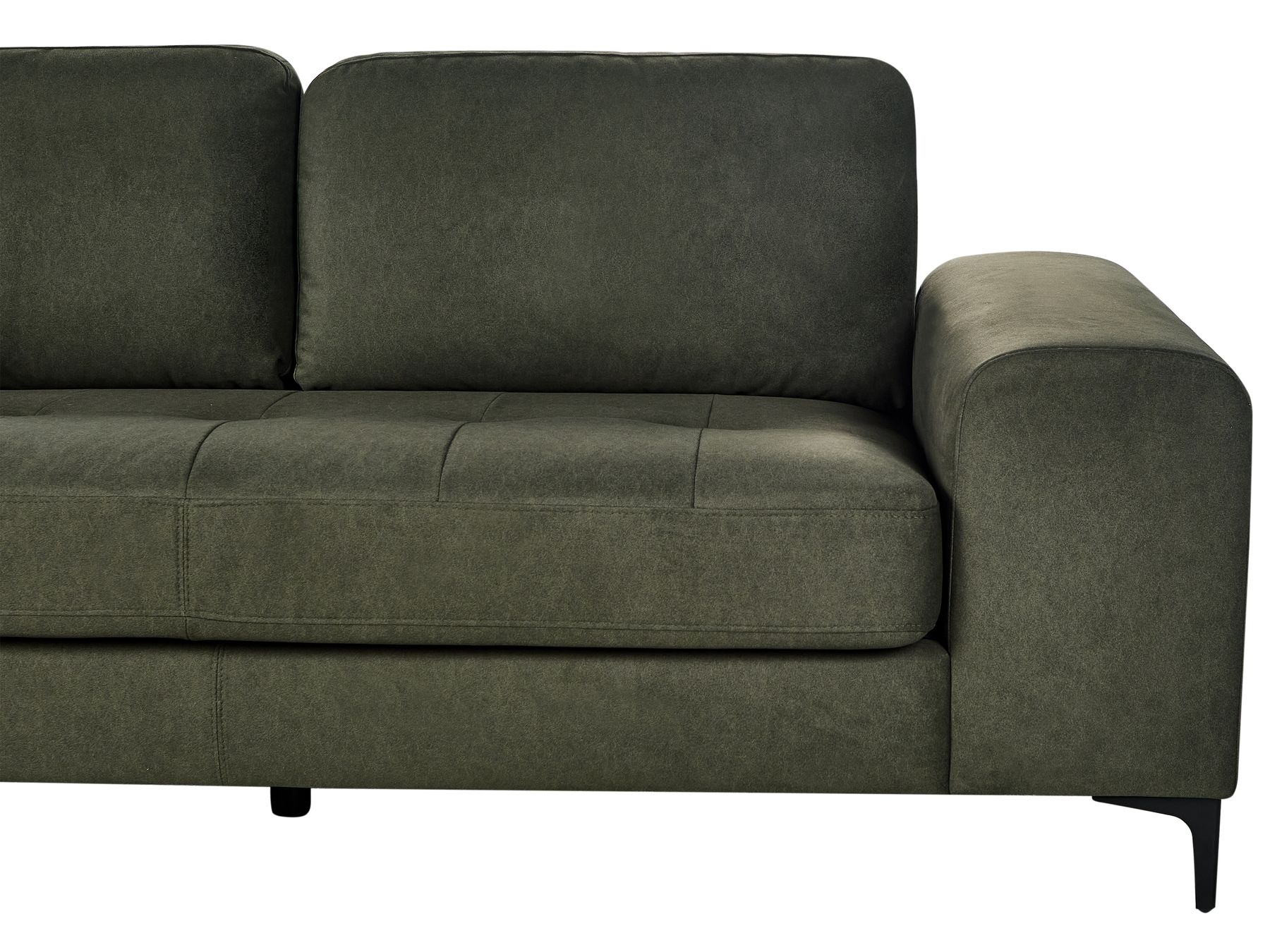 Corner Sofa KIRUNA Fabric Dark Green 4 Seater Right Hand