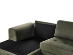 Corner Sofa KIRUNA Fabric Dark Green 4 Seater Right Hand
