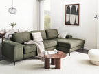 Left Hand Fabric Corner Sofa Dark Green KIRUNA