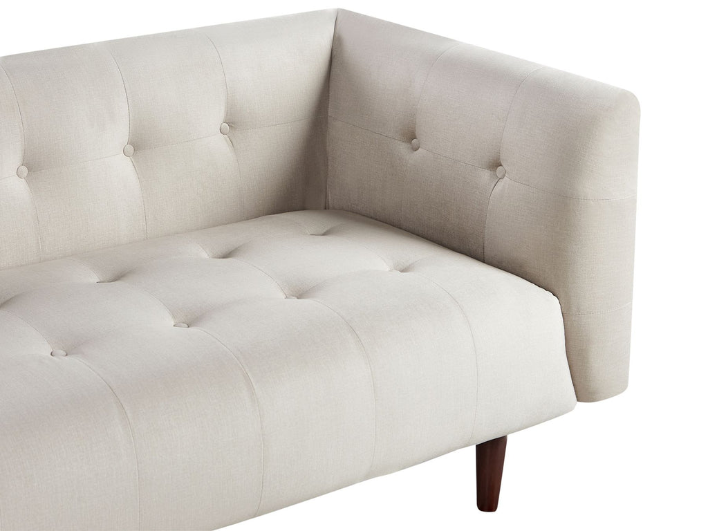 3 Seater Fabric Sofa Light Beige BYSKE