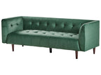3 Seater Fabric Sofa Green BYSKE