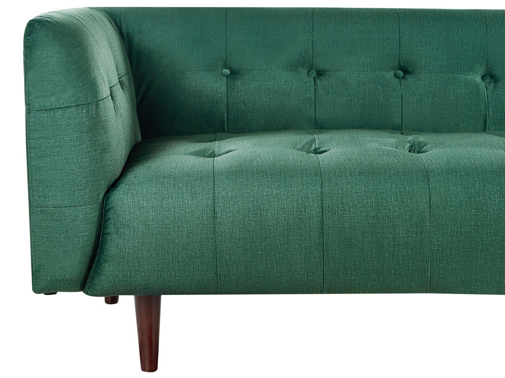 3 Seater Fabric Sofa Green BYSKE