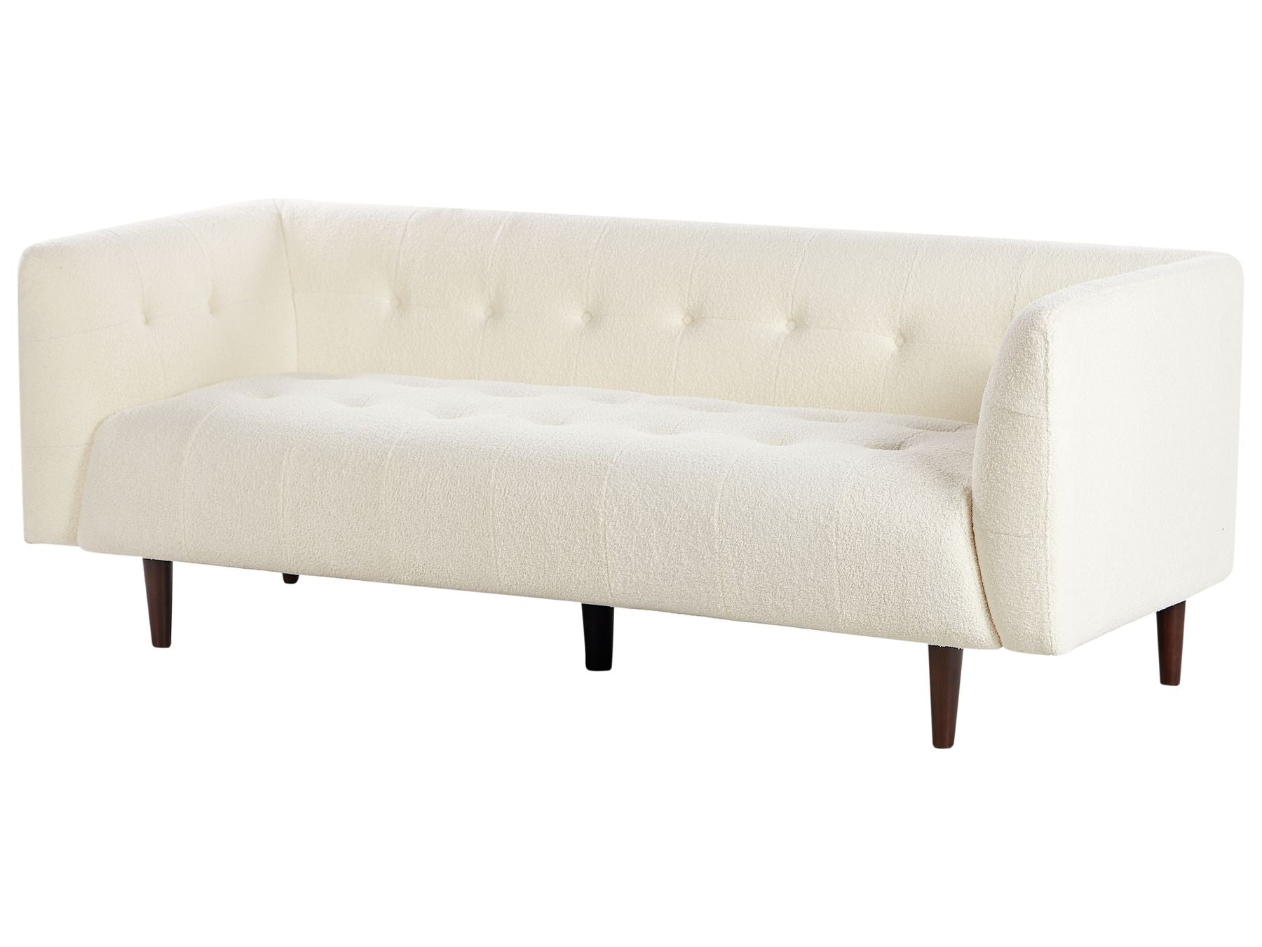 3 Seater Boucle Sofa Off-White BYSKE