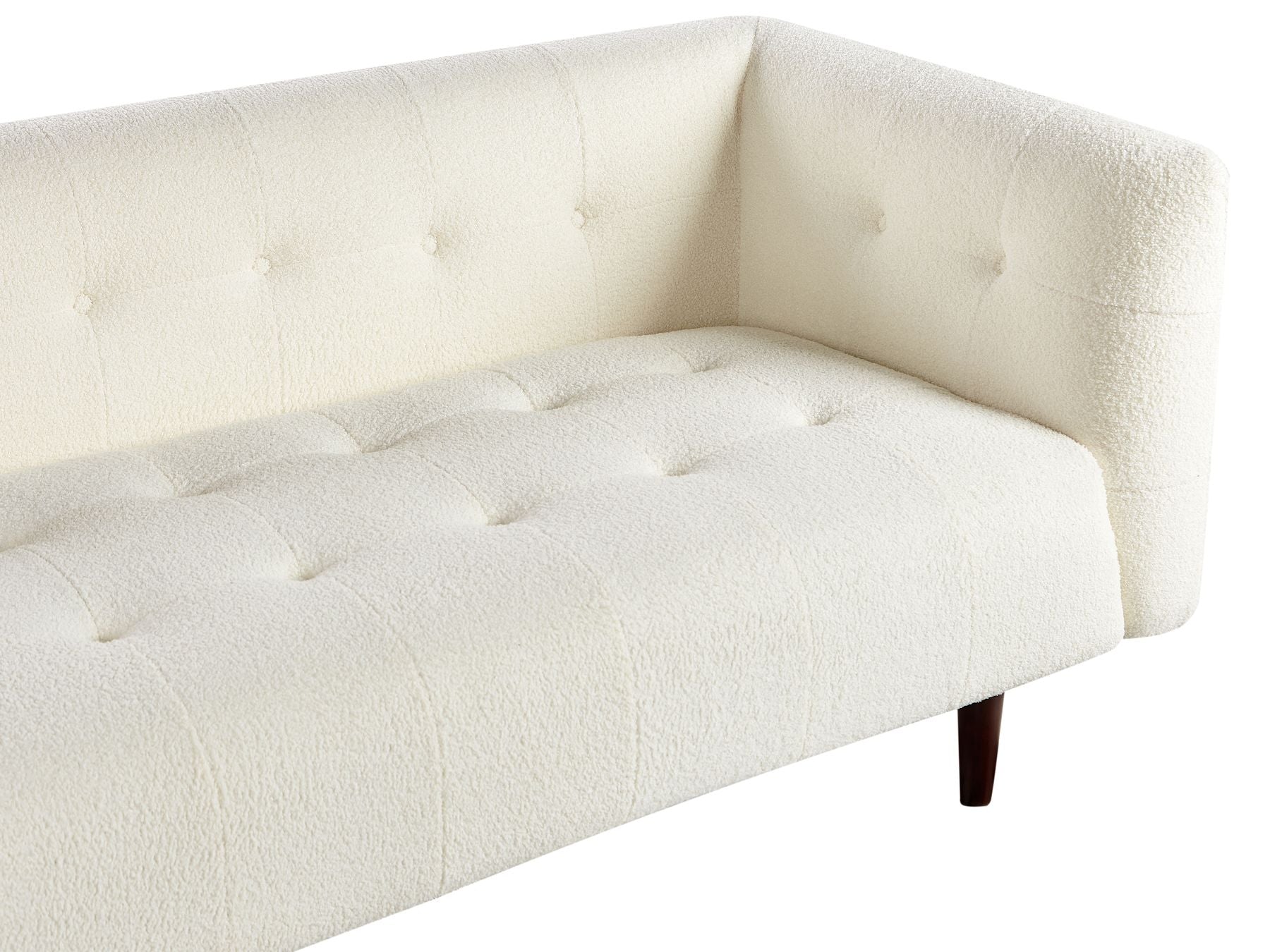 3 Seater Boucle Sofa Off-White BYSKE