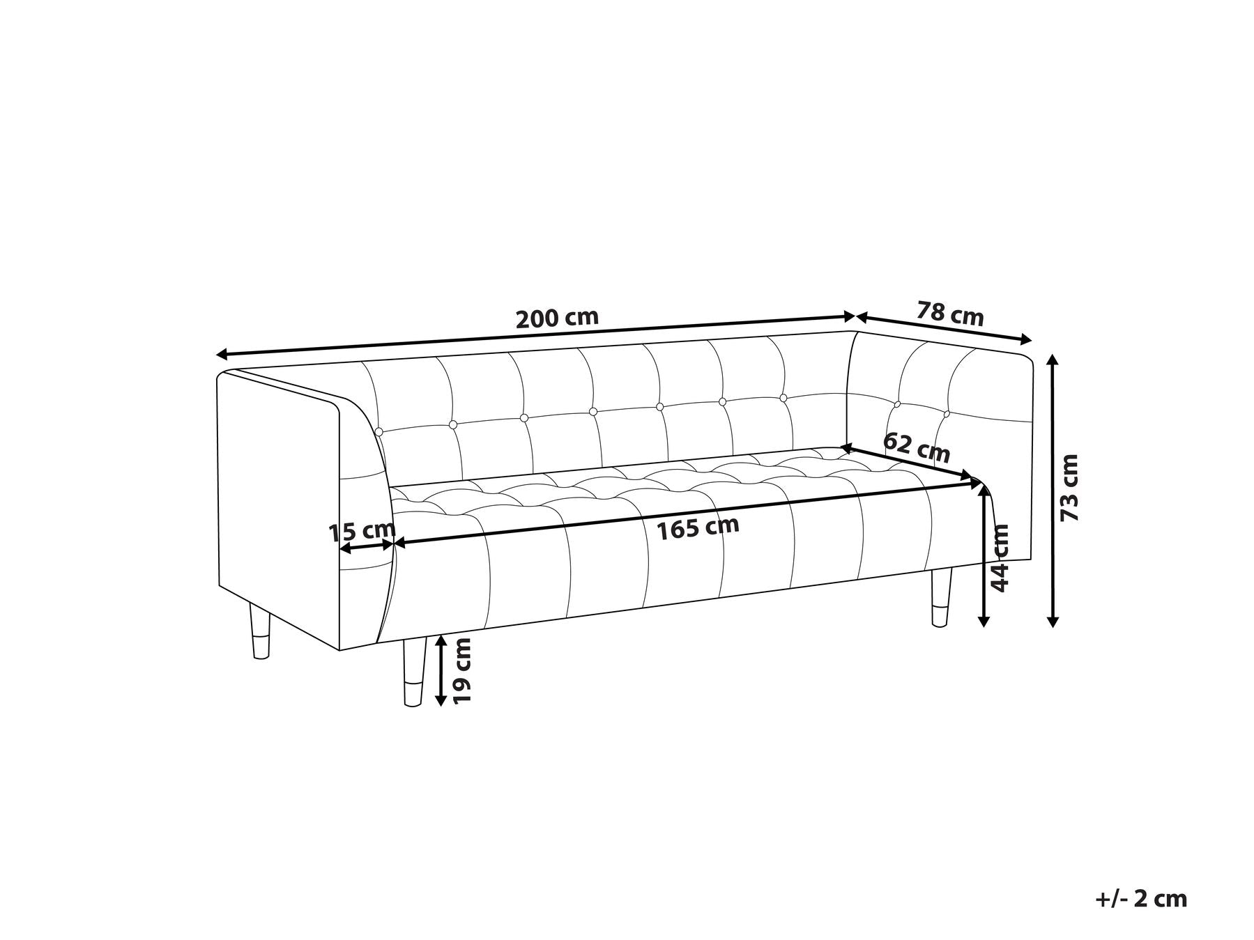 3 Seater Boucle Sofa Off-White BYSKE