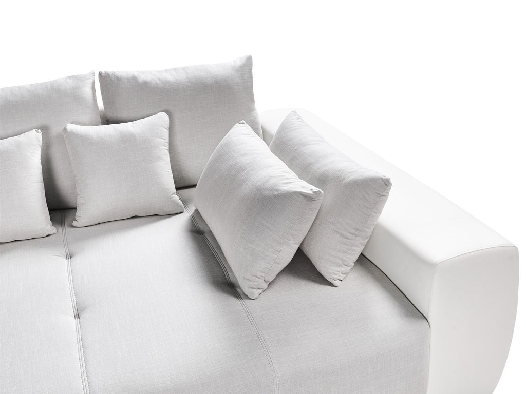 Sofa TORPO Fabric Light Beige 4 Seater