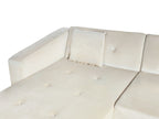 Corner Sofa Bed VADSO Velvet Light Beige 4 Seater Right Hand
