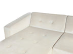 Corner Sofa Bed VADSO Velvet Light Beige 4 Seater Right Hand