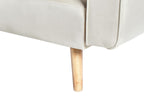 Corner Sofa Bed VADSO Velvet Light Beige 4 Seater Right Hand