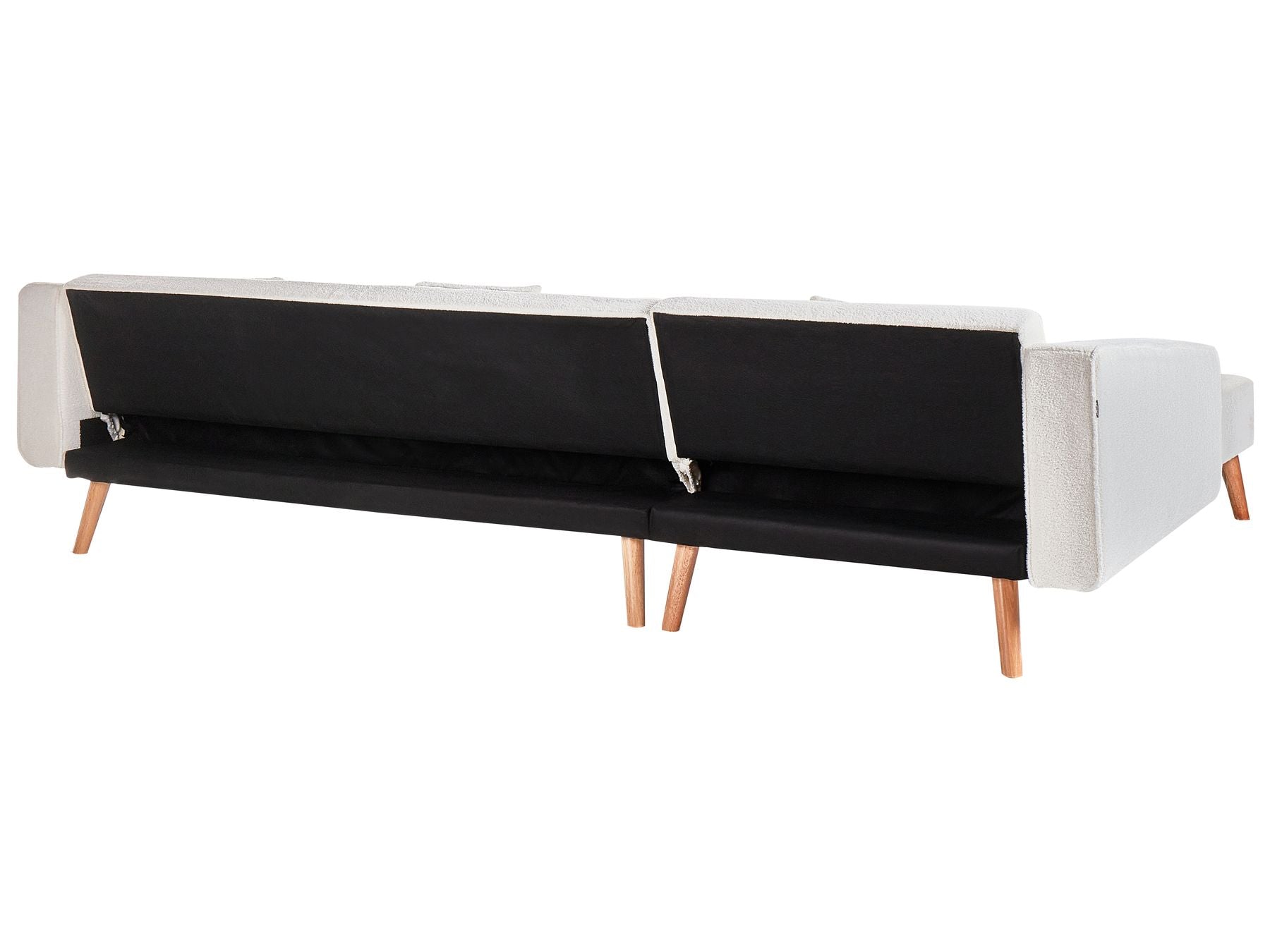 Corner Sofa Bed VADSO Boucle Off-White 4 Seater Right Hand