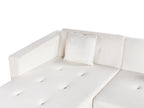Corner Sofa Bed VADSO Boucle Off-White 4 Seater Right Hand