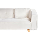 Corner Sofa Bed VADSO Boucle Off-White 4 Seater Right Hand